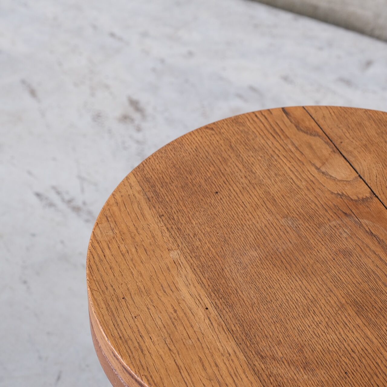 Mid-century rope oak french side table