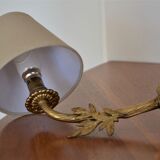 Golden foliage wall lamp