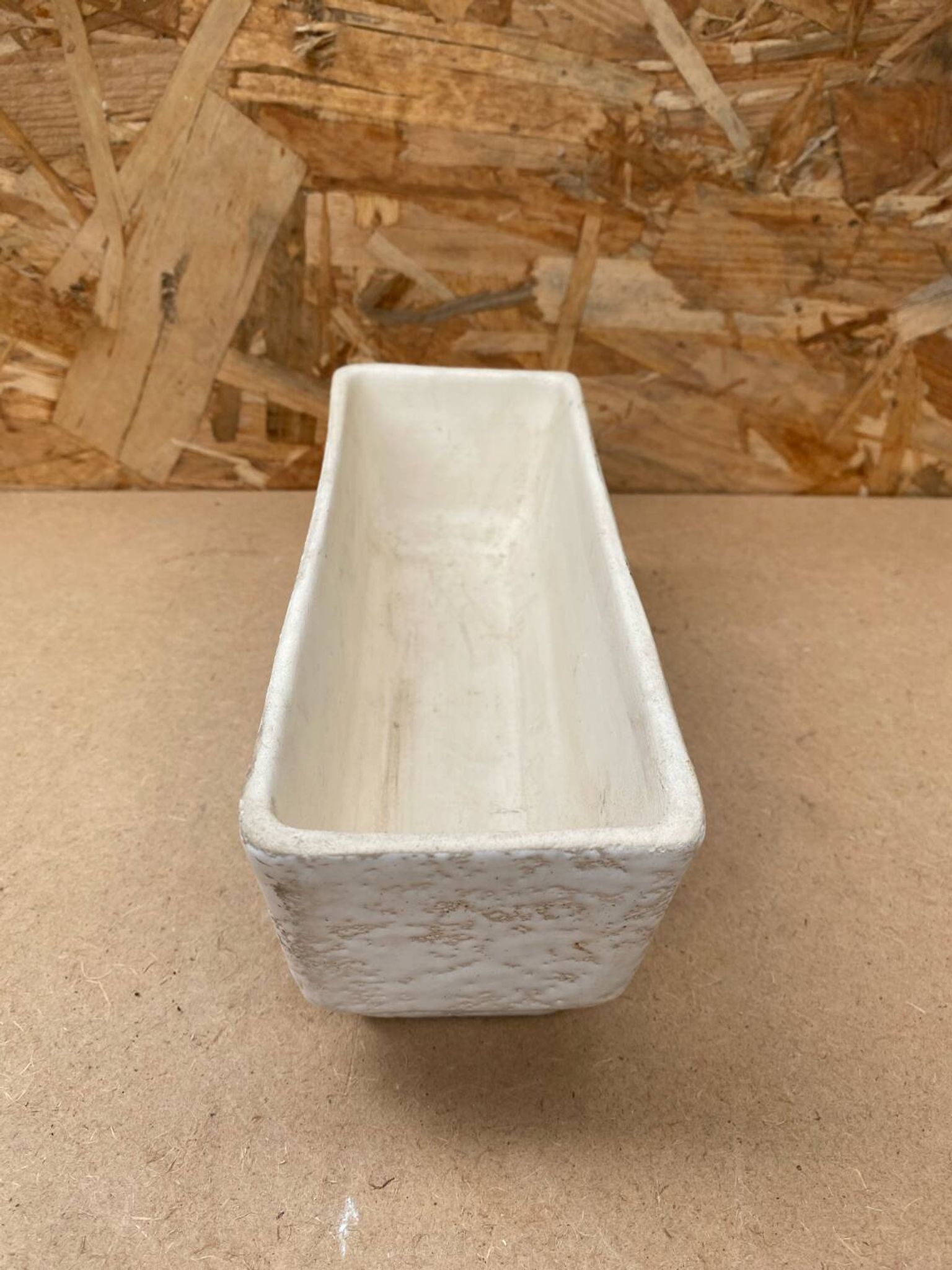 Antique vetter cactus pot white beige ceramic w. germany vintage