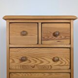 Pine chiffonier chest of drawers with 7 drawers