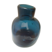 Vintage blue vase (1970-1980) signed Claude Morin
