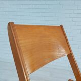 Paire de 3 chaises des années 60, design danois, pliantes, contreplaqué