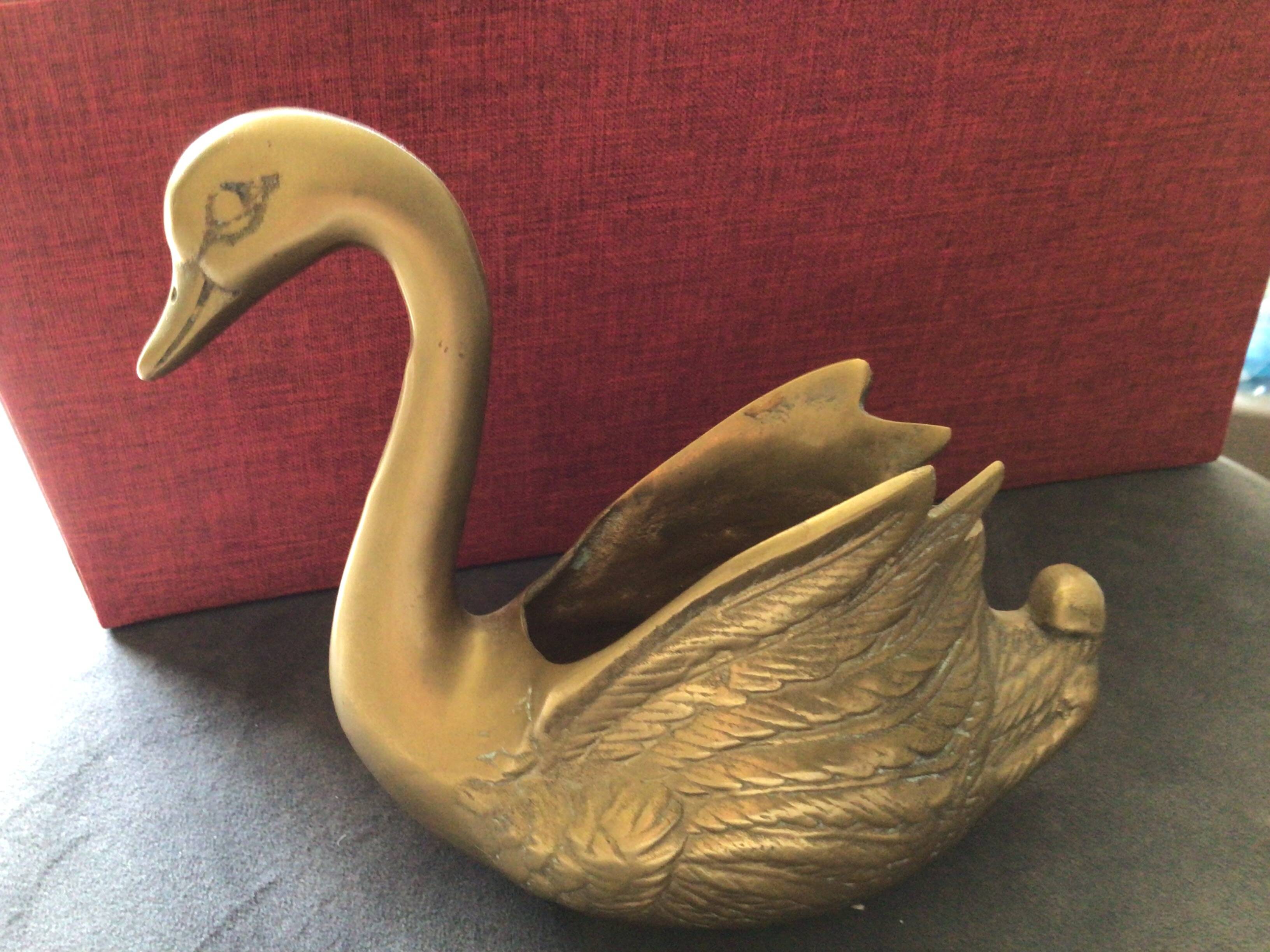 Brass swan
