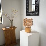 Constructivist wooden table lamp