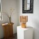 Constructivist wooden table lamp