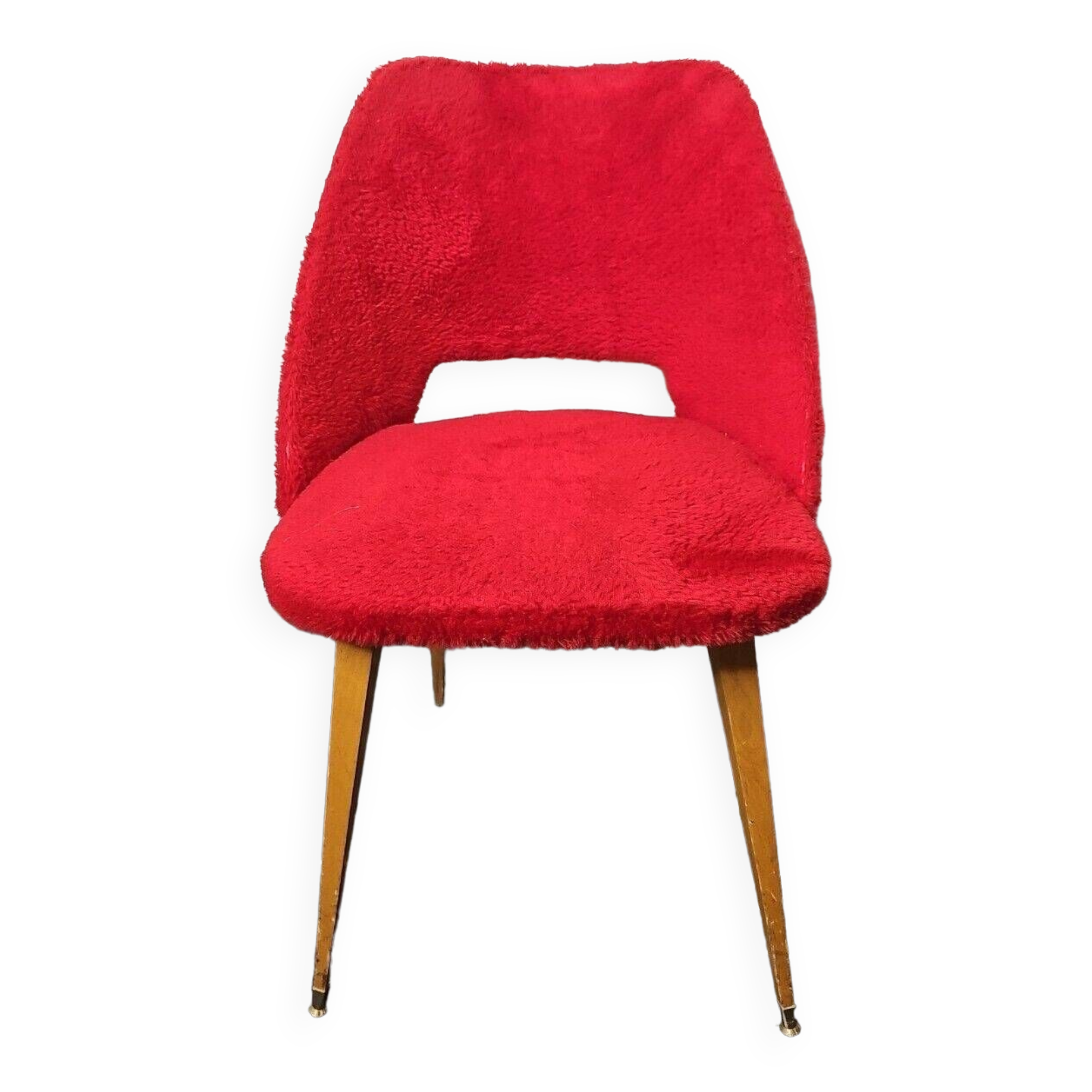 vintage red moumoute chair