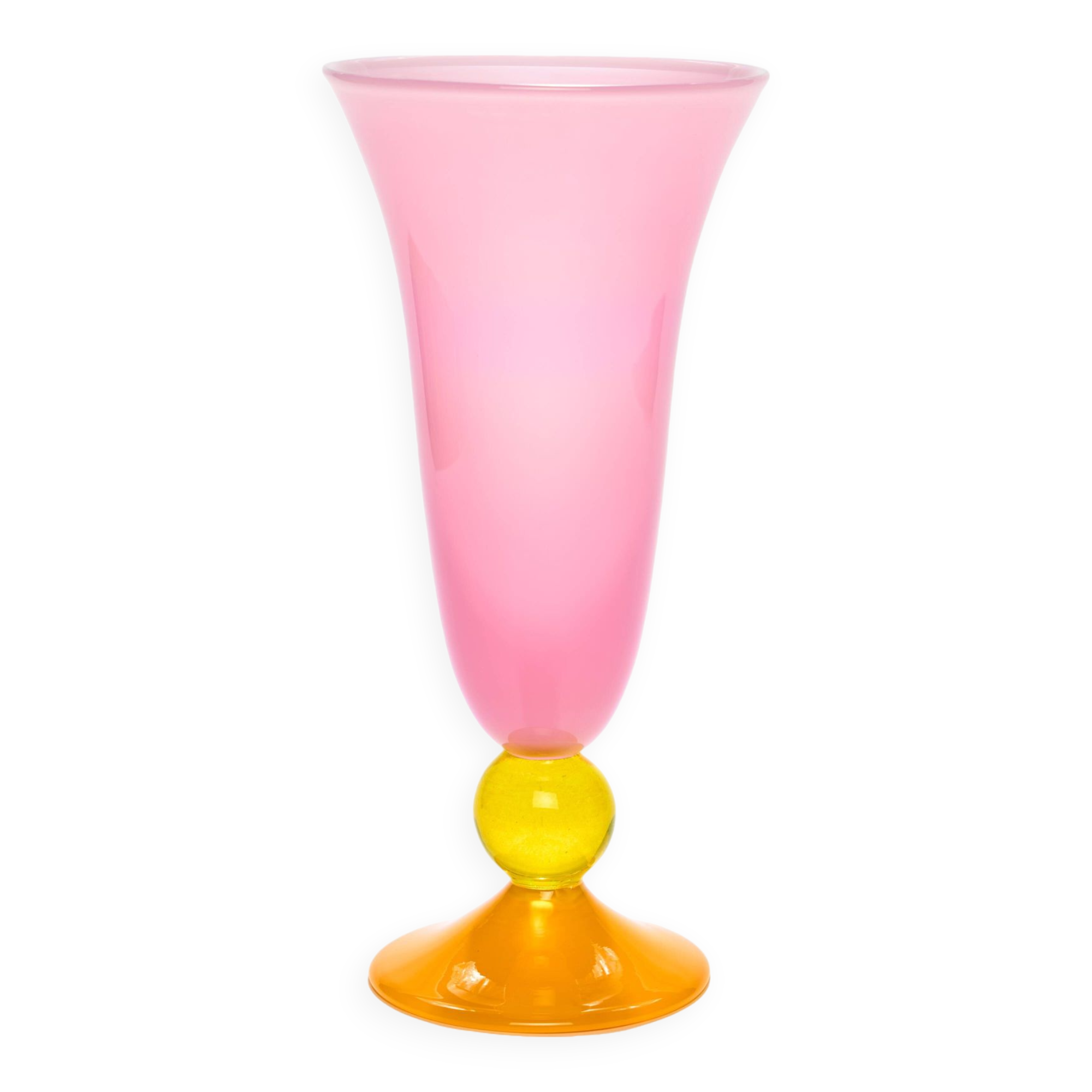 High Footed Vase in Hot Pink