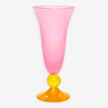 High Footed Vase in Hot Pink