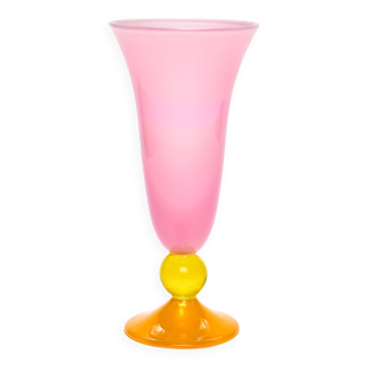 High Footed Vase in Hot Pink