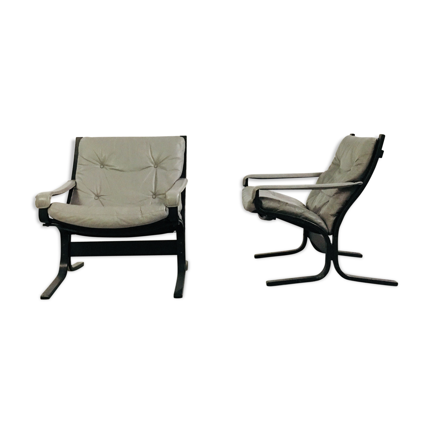 Pair of armchairs "Siesta" gray of Ingmar Relling to Westnofa