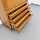 Vintage Guillerme and Chambron secretary desk in solid oak from the 50s and 60s