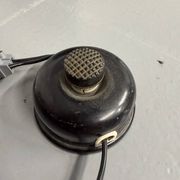 Vintage 1960s Arlus France brass four-light lamp post.