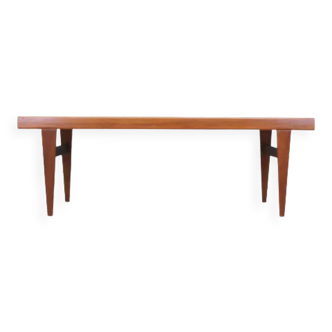 Teak bench, Danish design, 1970s, manufacturer: Niels Bach