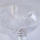 Service Champagne glass cut crystal lot of 11 stemmed glass
