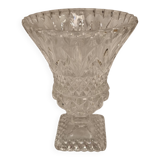 Bohemian crystal pedestal vase