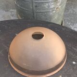 Globe coupole, en verre dépoli et verre transparent rose, Art Déco