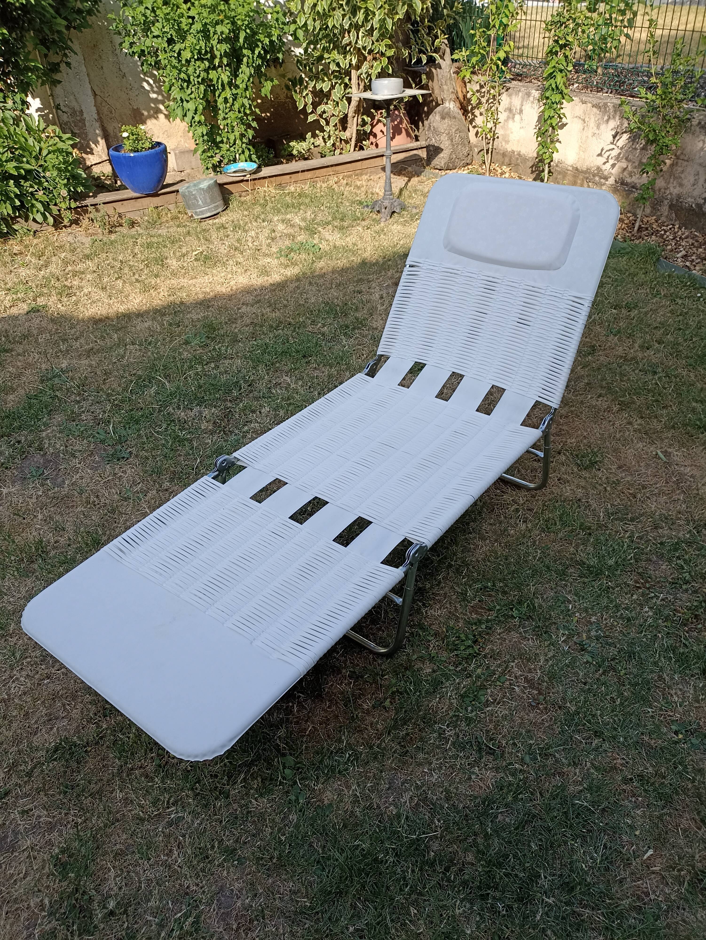 Sunbathing vintage sunbed