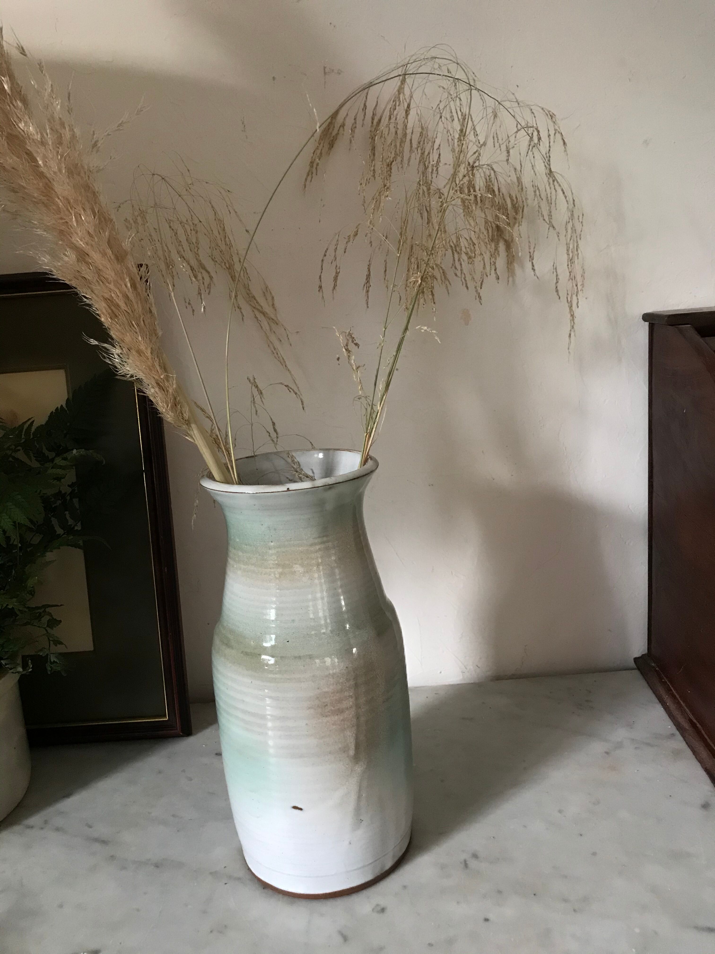 Vintage vase in enamelled ceramic