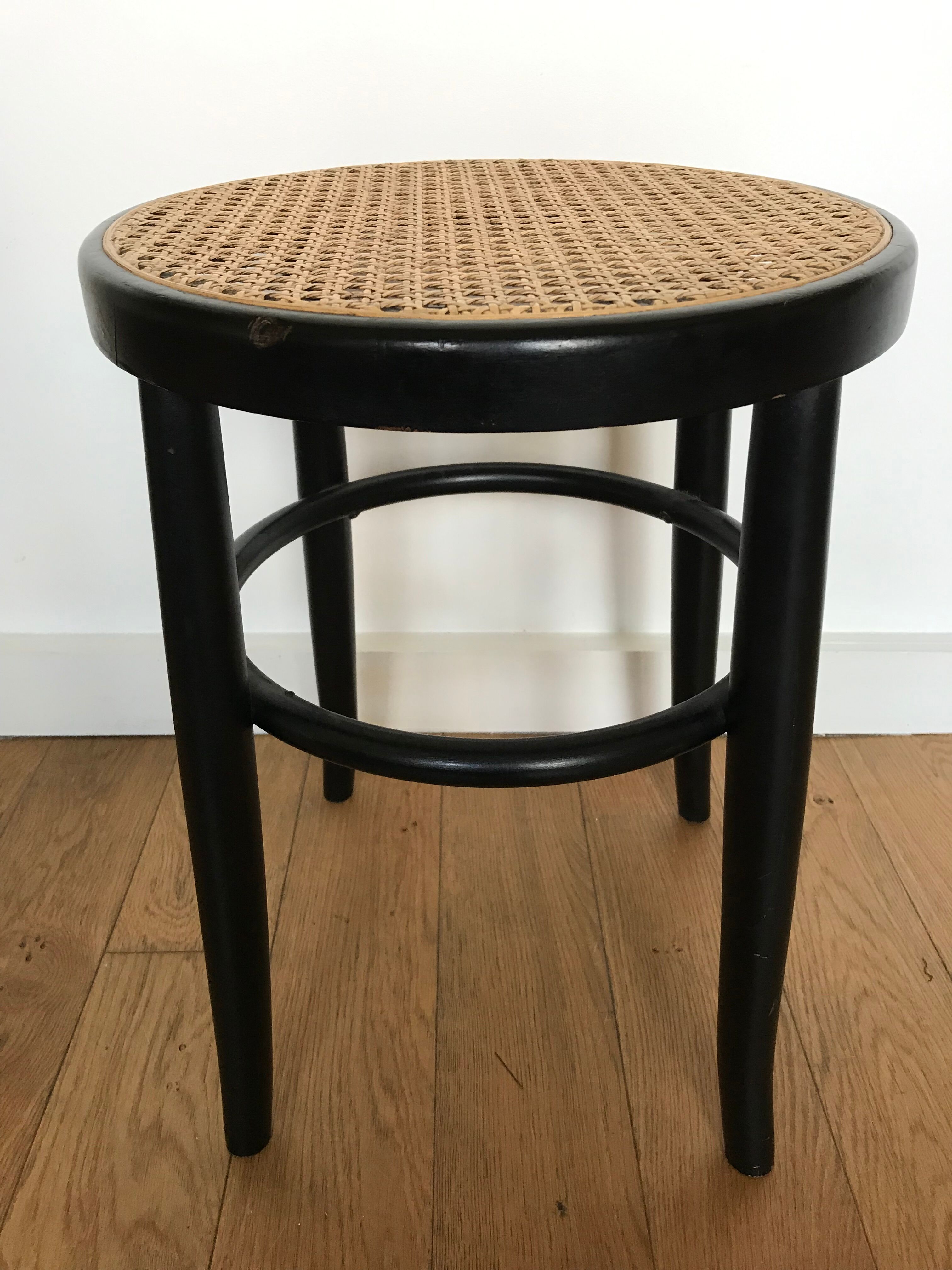 Stool wood and caning