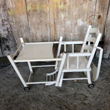 High chair bebe baumann vintage white wood
