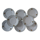 8 plates dessert porcelain Guy Degrenne decoration Basket fruit flowers
