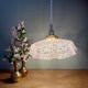 Suspension, abat-jour ancien en verre de Clichy rose