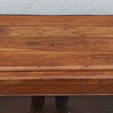 Small wooden glass cabinet with retractable door