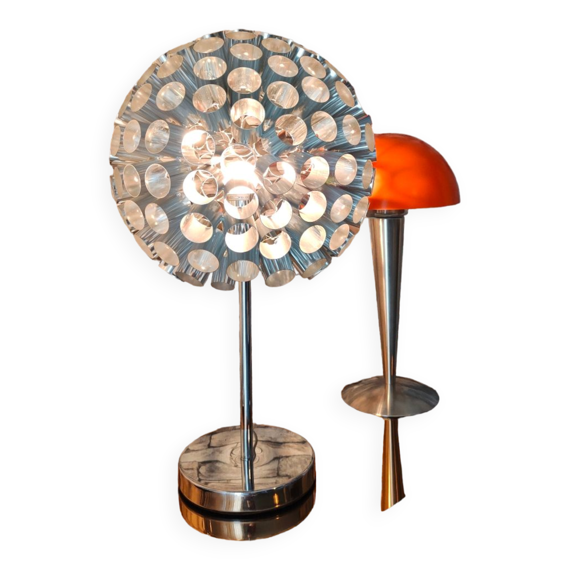 Lot une Lampe et une suspension  vintage 1990