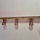 coat rack made of 3 vintage wooden hooks