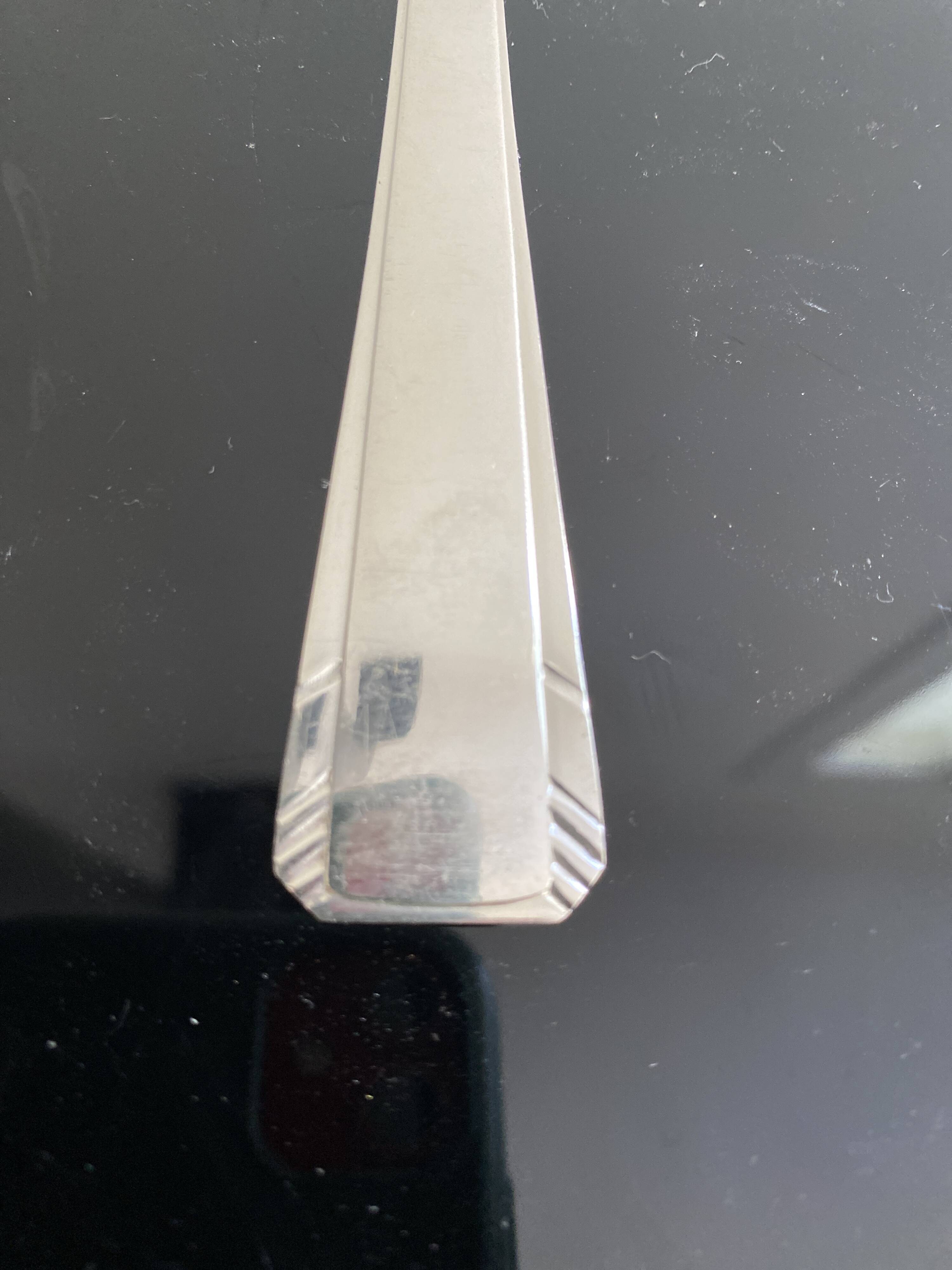 12 large silver-plated metal spoons Ercuis