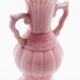 Small pink vase in vintage ceramic