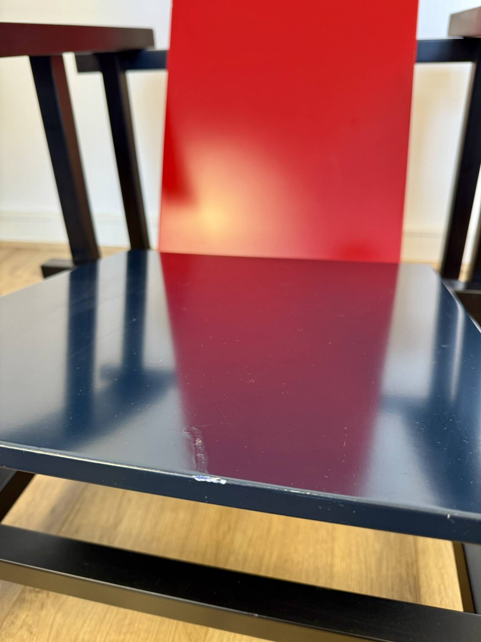 Red and Blue Chair in the Style of Gerrit Rietveld – De Stijl Movement