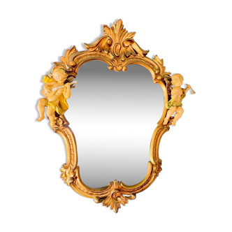 Miroir ancien Anges musiciens de style Victorien