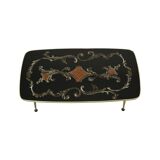 Fifties Rockabilly Coffee Table Glass Conical Golden Legs 90cm