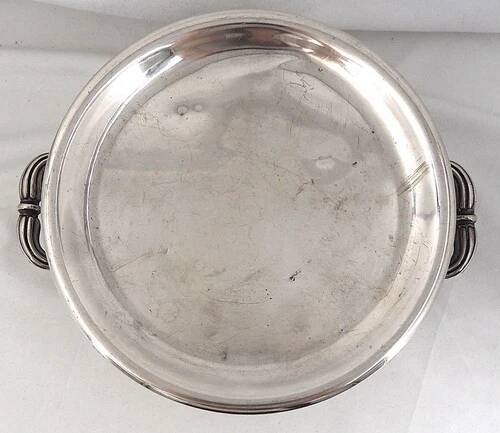 Christofle, beautiful warming tray from the 19th century, in silver-plated metal, very good condition.