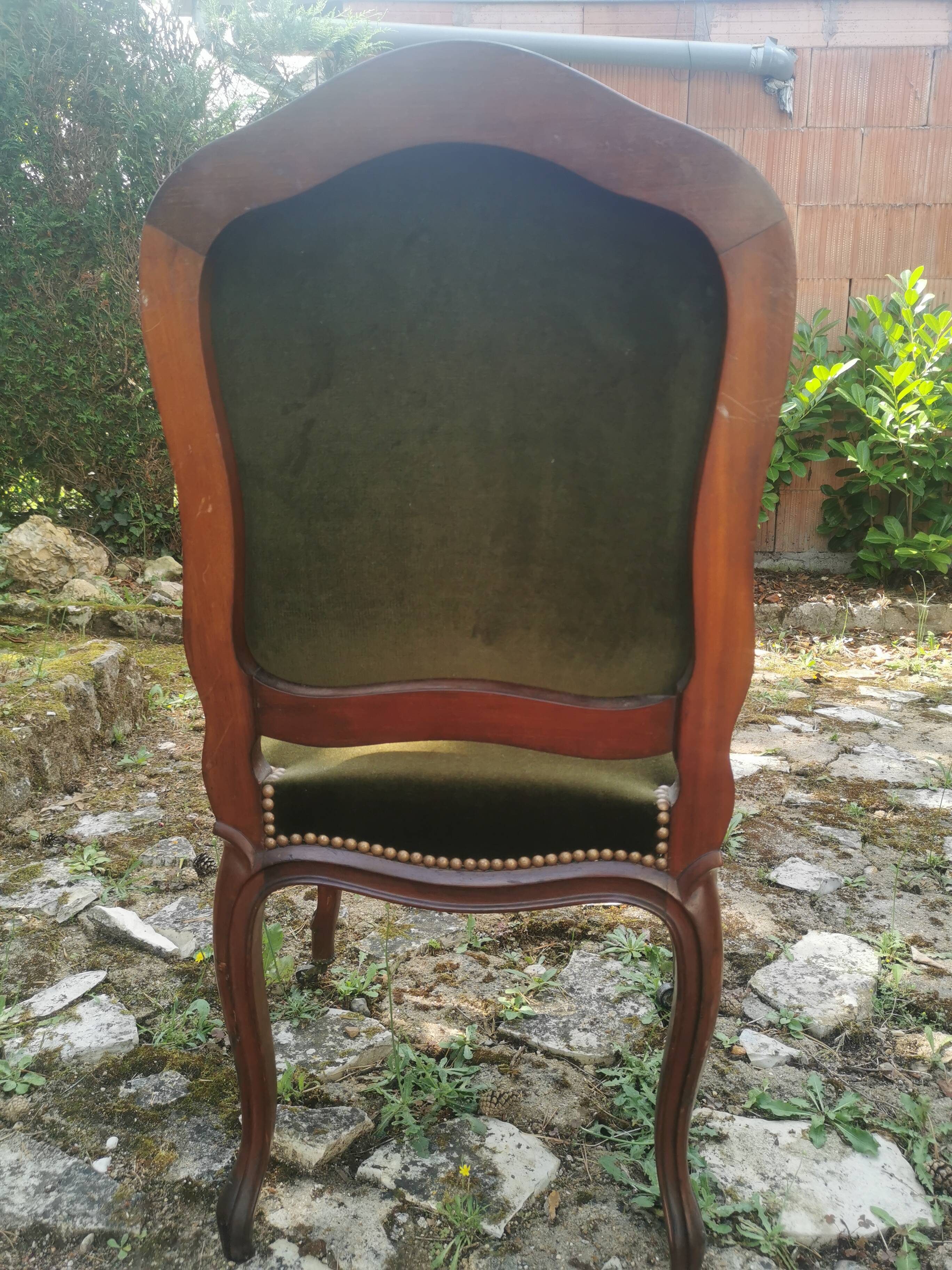 Two empire velvet chairs