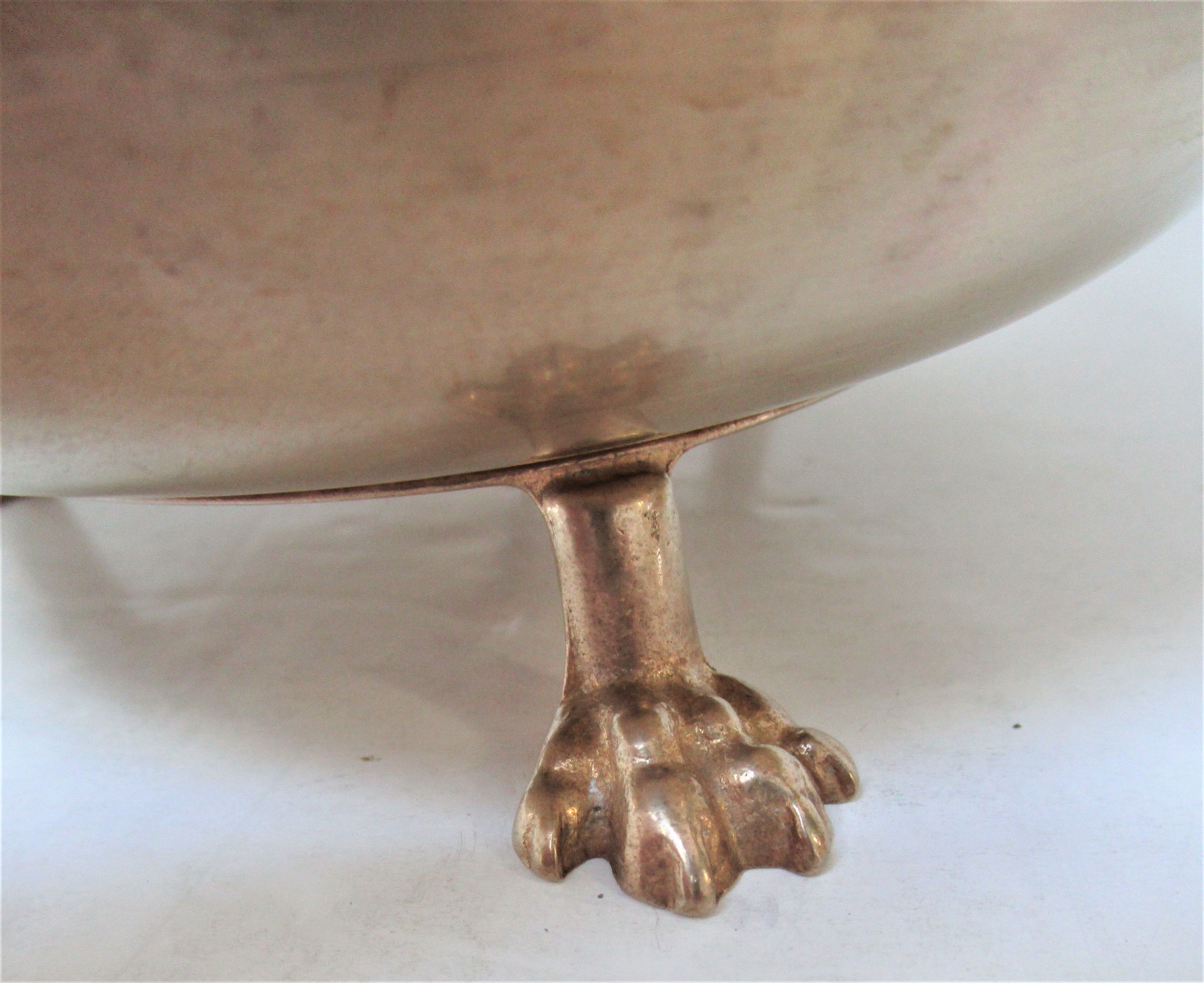 Early 20th century brass tripod tripod lamp foot