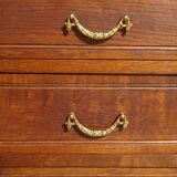 Small oak display case, old glass