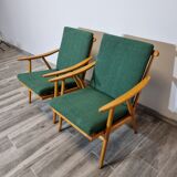 2 armchairs boomerang model by Ton