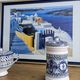 Vintage ceramic soup tureen from Tunisia – 1970s – Blue and t