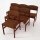Set of six teak chairs, Danish design, 1970s, production: Denmark