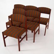 Set of six teak chairs, Danish design, 1970s, production: Denmark