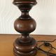 Wooden table lamp turned vintage