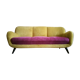 Sofa "" Teddy "" organic design EGG year 50 60 plush bi color