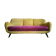 Sofa "" Teddy "" organic design EGG year 50 60 plush bi color