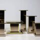 Set of six Hollywood Regency pedestals