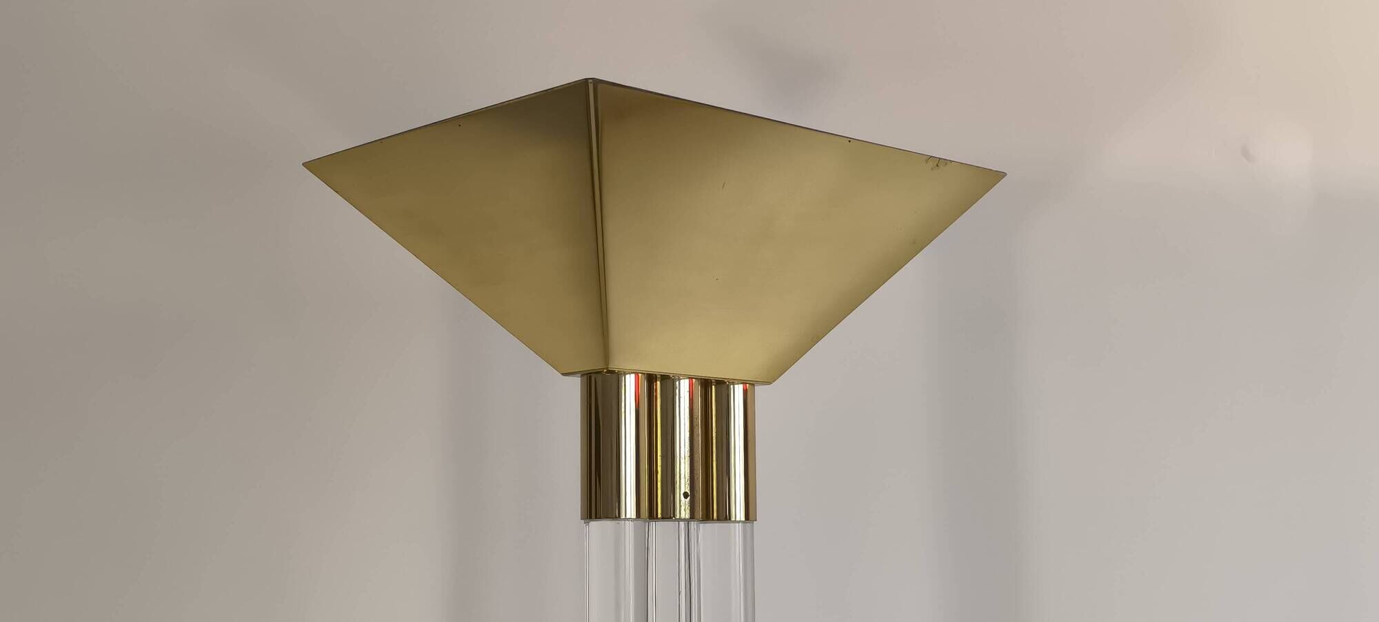 Magnificent and rare german floor lamp signed vereinigte werkstätten