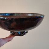 Jean Bacus (1885-1952) - Small black glazed stoneware bowl JB Vallauris