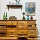 Old oak workshop drawer unit