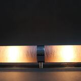 1930s Bauhaus Tubular Wall Light With Pink Glass, Czechoslovakia